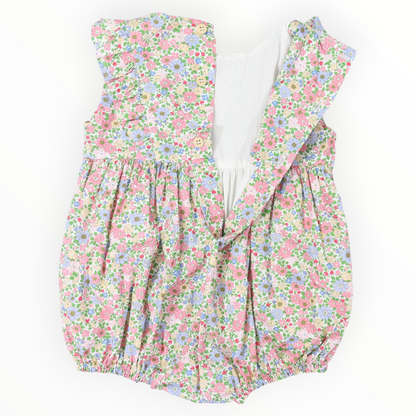 Smocked Floral Sunsuit