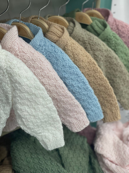 Cardigan and Beanie - Hand Knitted Baby Gift Sets