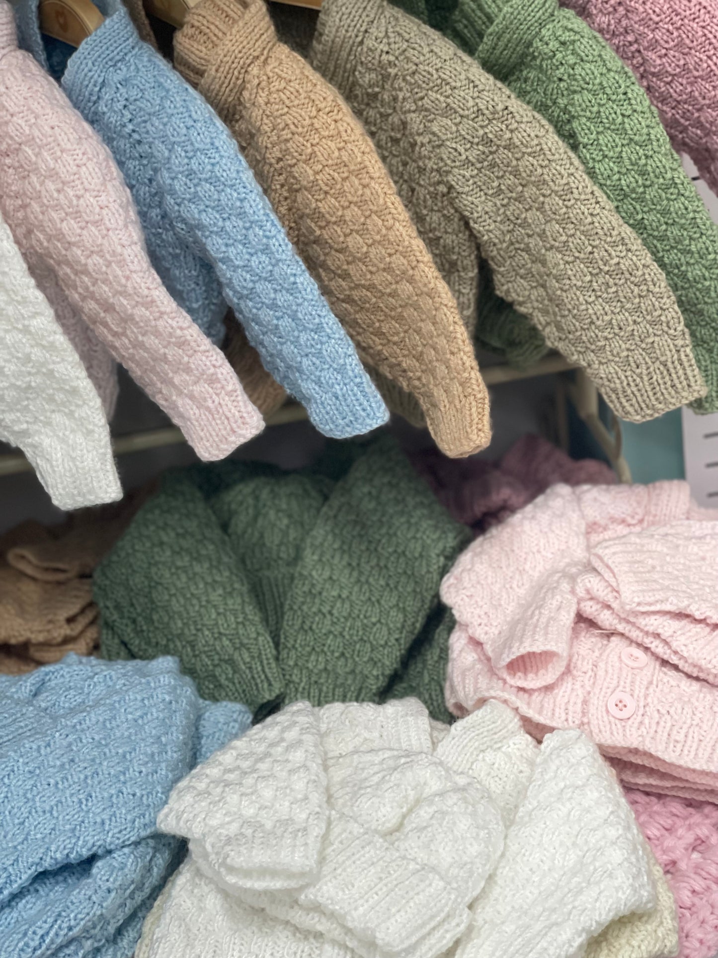 Cardigan and Beanie - Hand Knitted Baby Gift Sets