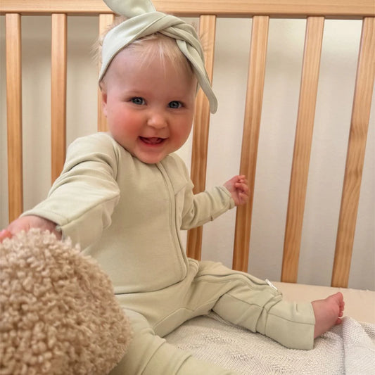 Long Zippy Romper - Sage