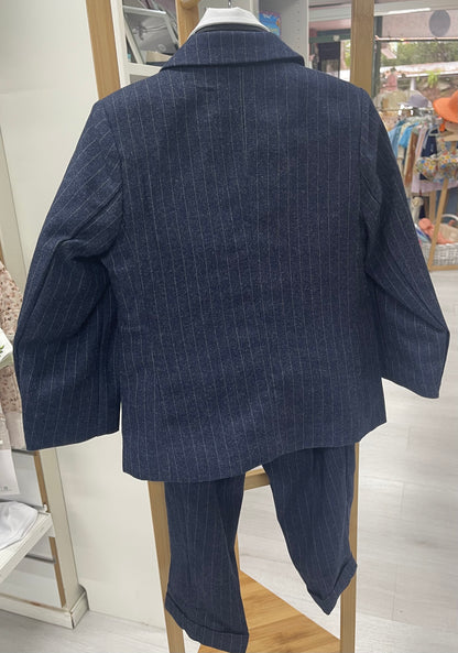 Liam’s Pin Striped Navy Suit