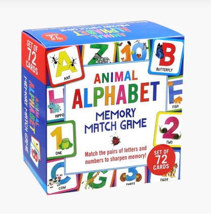 Animal Alphabet Memory Matching Game