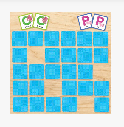 Animal Alphabet Memory Matching Game