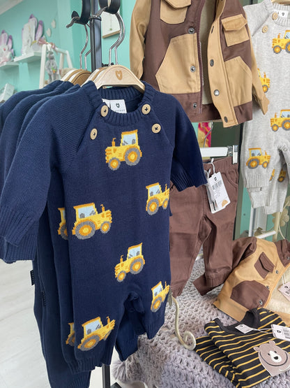Korango Tractor Knit Romper