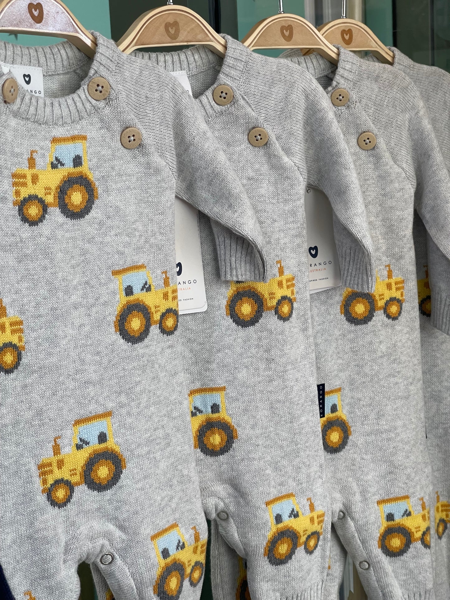 Korango Tractor Knit Romper