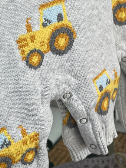 Korango Tractor Knit Romper
