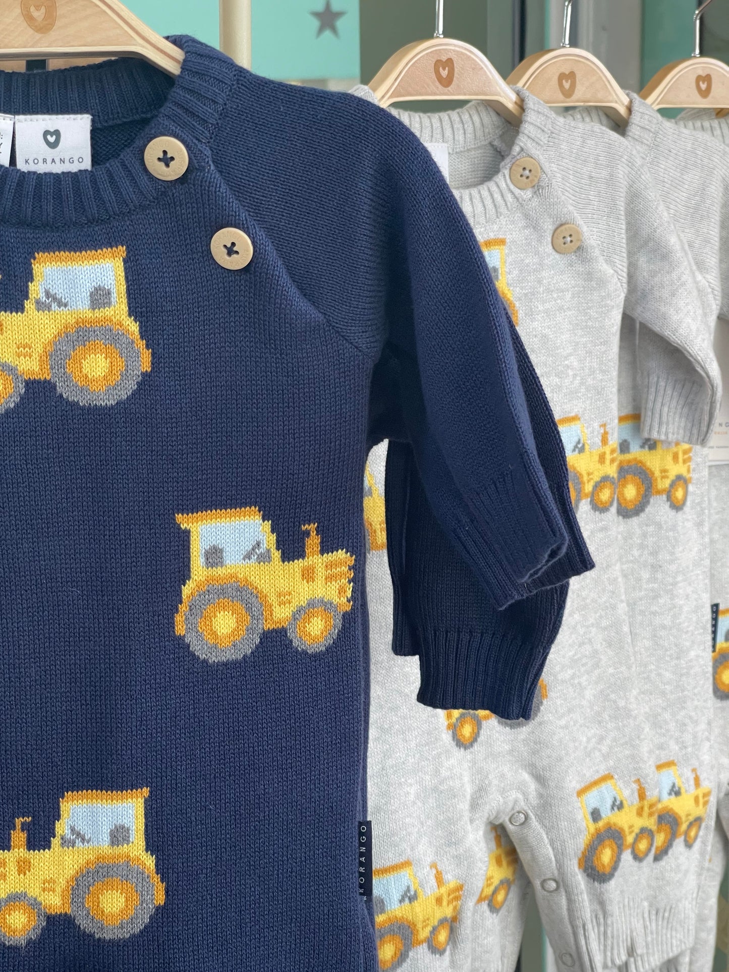 Korango Tractor Knit Romper