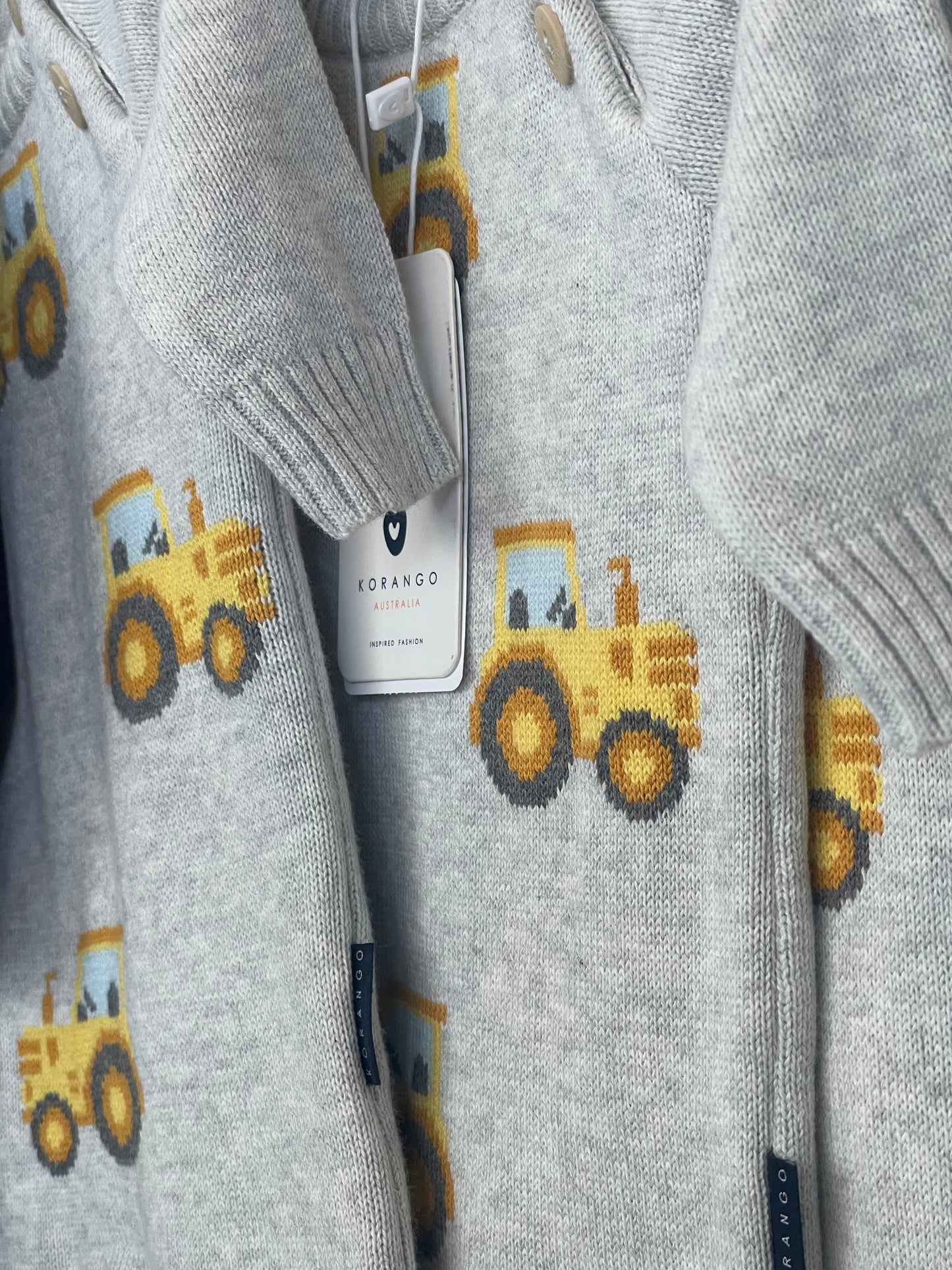 Korango Tractor Knit Romper