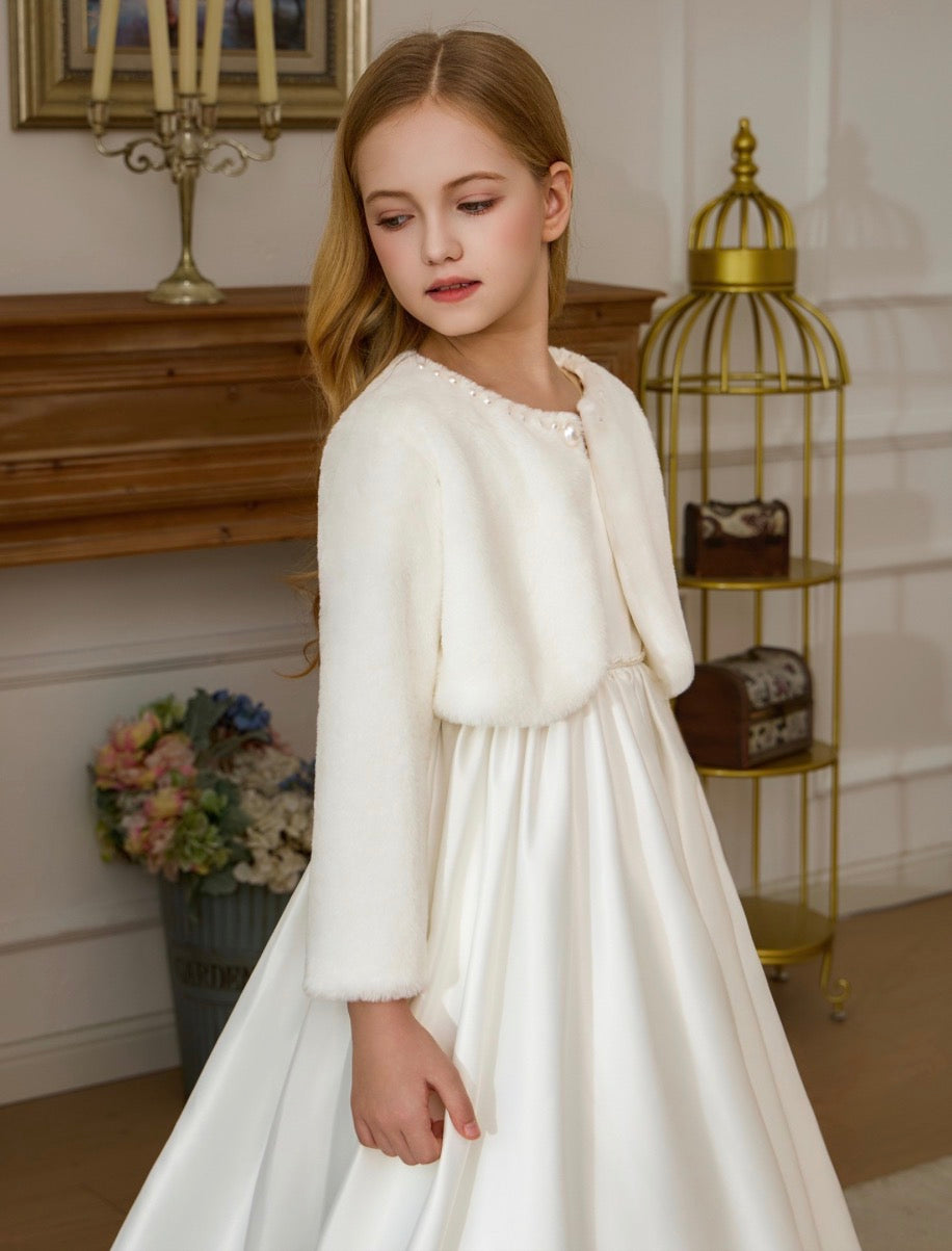 Pearl & Faux Fur Bolero Jacket