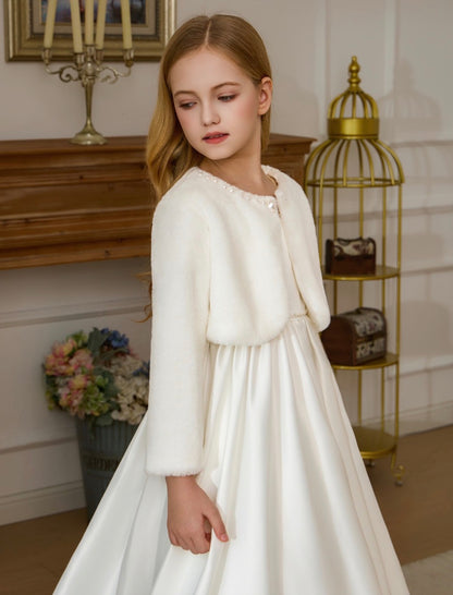 Pearl & Faux Fur Bolero Jacket