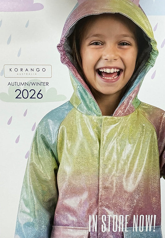 Korango Unicorn Glitter Rainbow Raincoat Pink