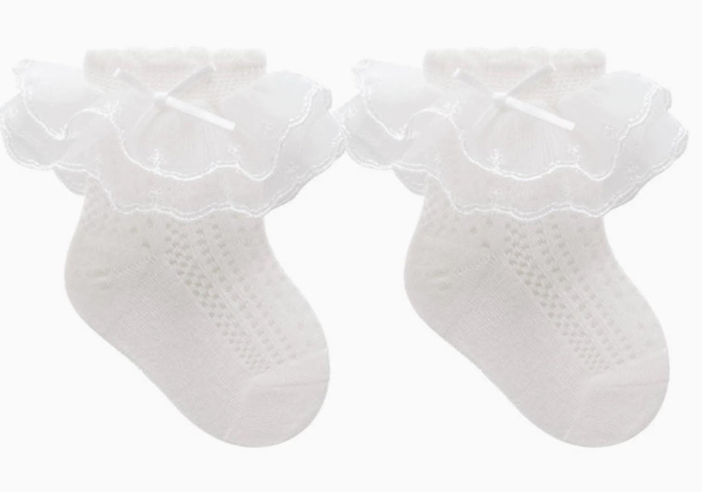White Lace Frill socks