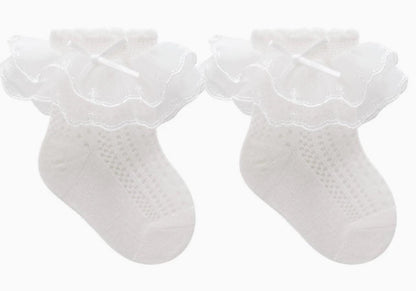 White Lace Frill socks
