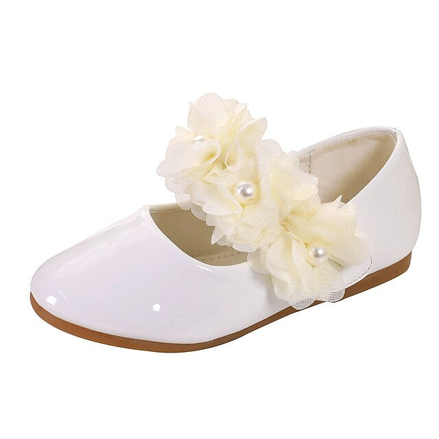 White Patent & Pearl Shoe