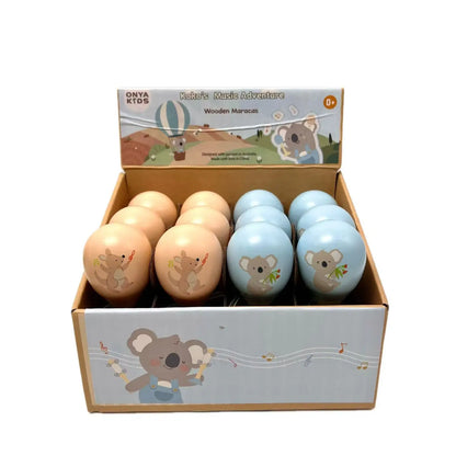 Wooden Koala & Kangaroo Baby Maraca's