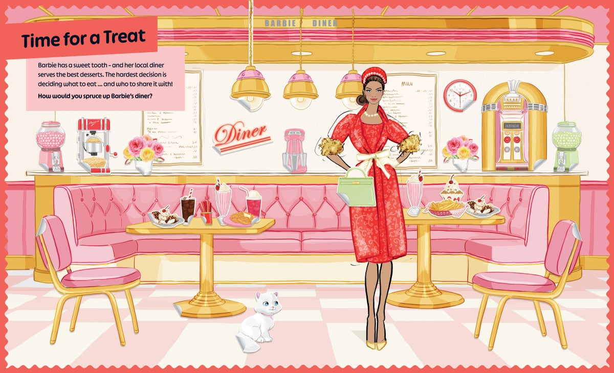 Barbie: Dress-Up Sticker Book By Megan Hess