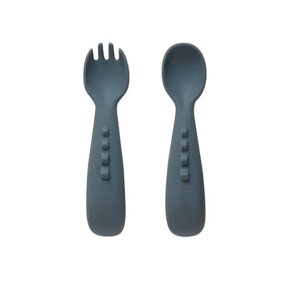 Silicone Comfy Grip Cutlery – Spoon + Fork Set