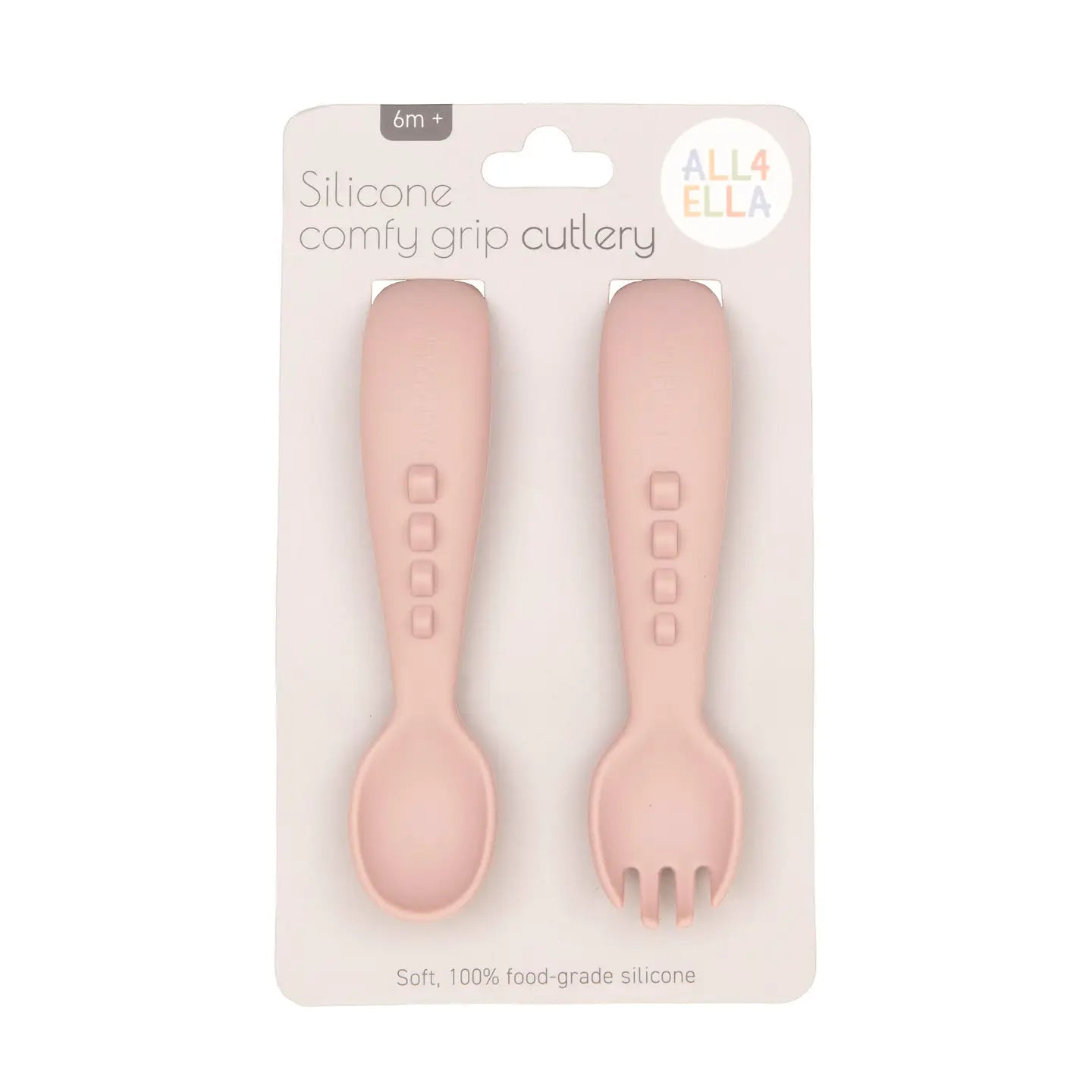 Silicone Comfy Grip Cutlery – Spoon + Fork Set