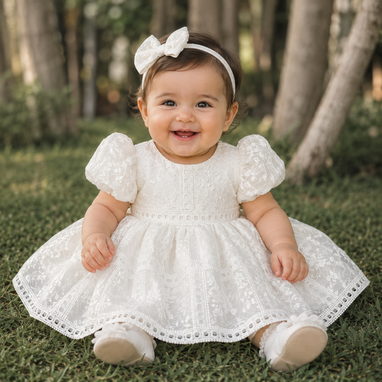 Airlie’s White Lace Dress
