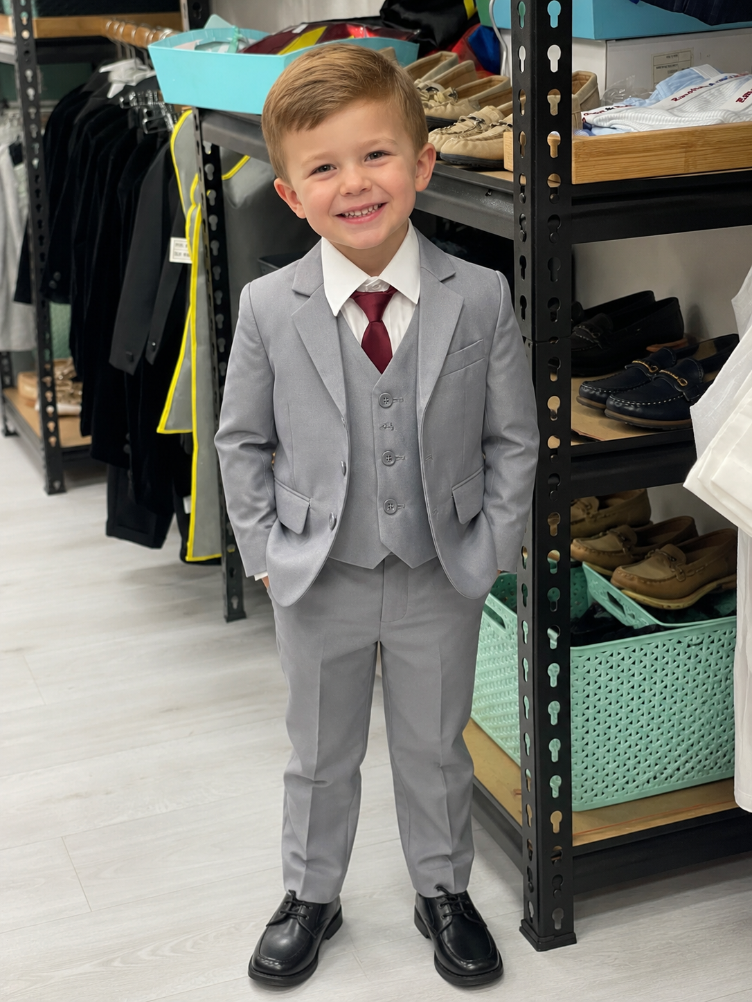 Teddy’s Grey 5 piece suit Size 1 only!