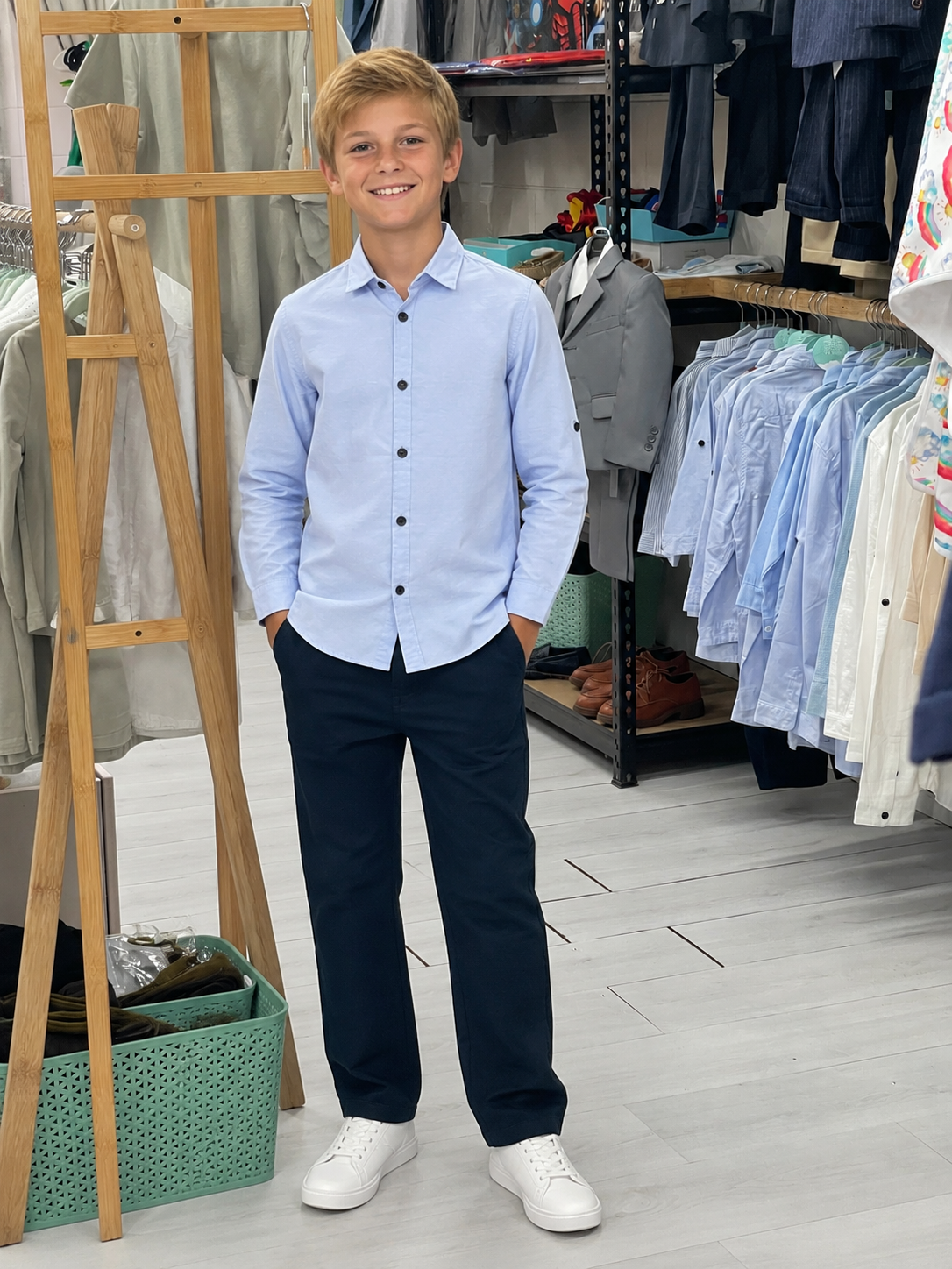 Kai’s Blue Cotton Shirt
