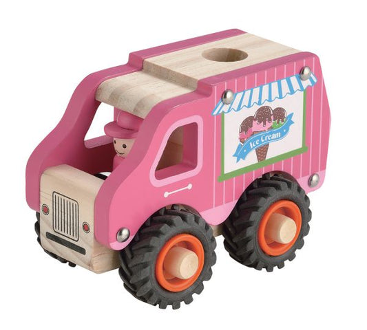 Ice Cream Truck Wooden Wheelie Vehicle