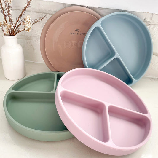 Suction divider plate + spoon (4 colour options)