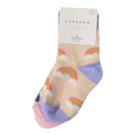 Sunshine & Rainbow Socks 3 pack assorted