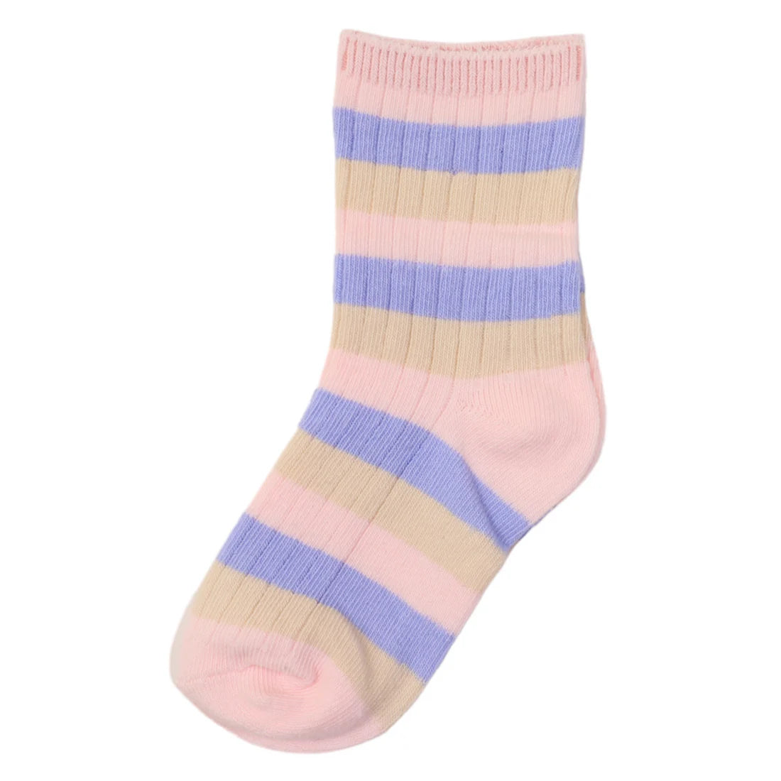 Ribbed Socks 5 pack - Pink Stripe