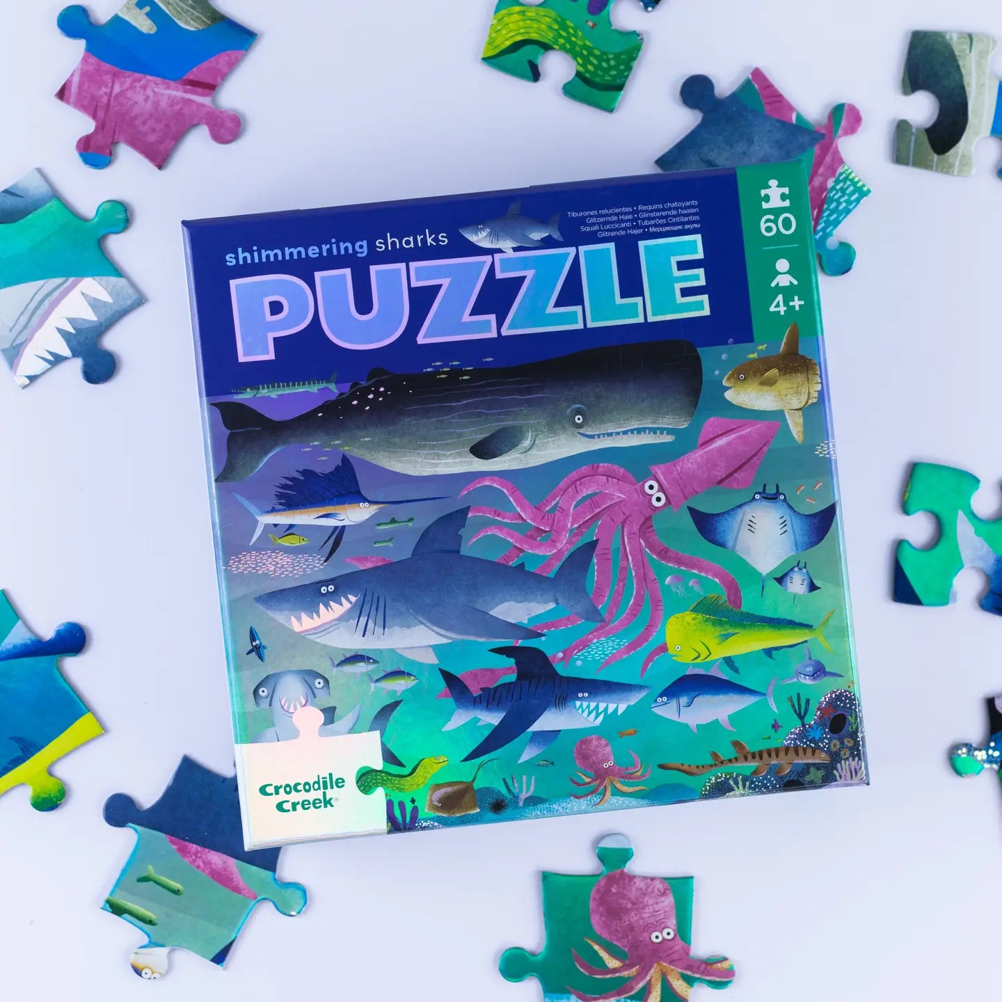 Foil Puzzle 60 Pc - Shimmering Shark