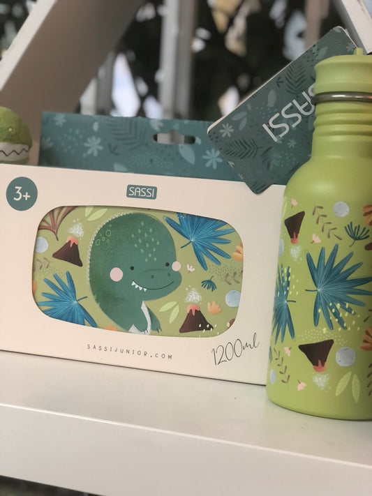 Cranky the Dinosaur Lunch Box and Drink Bottle by Sassi