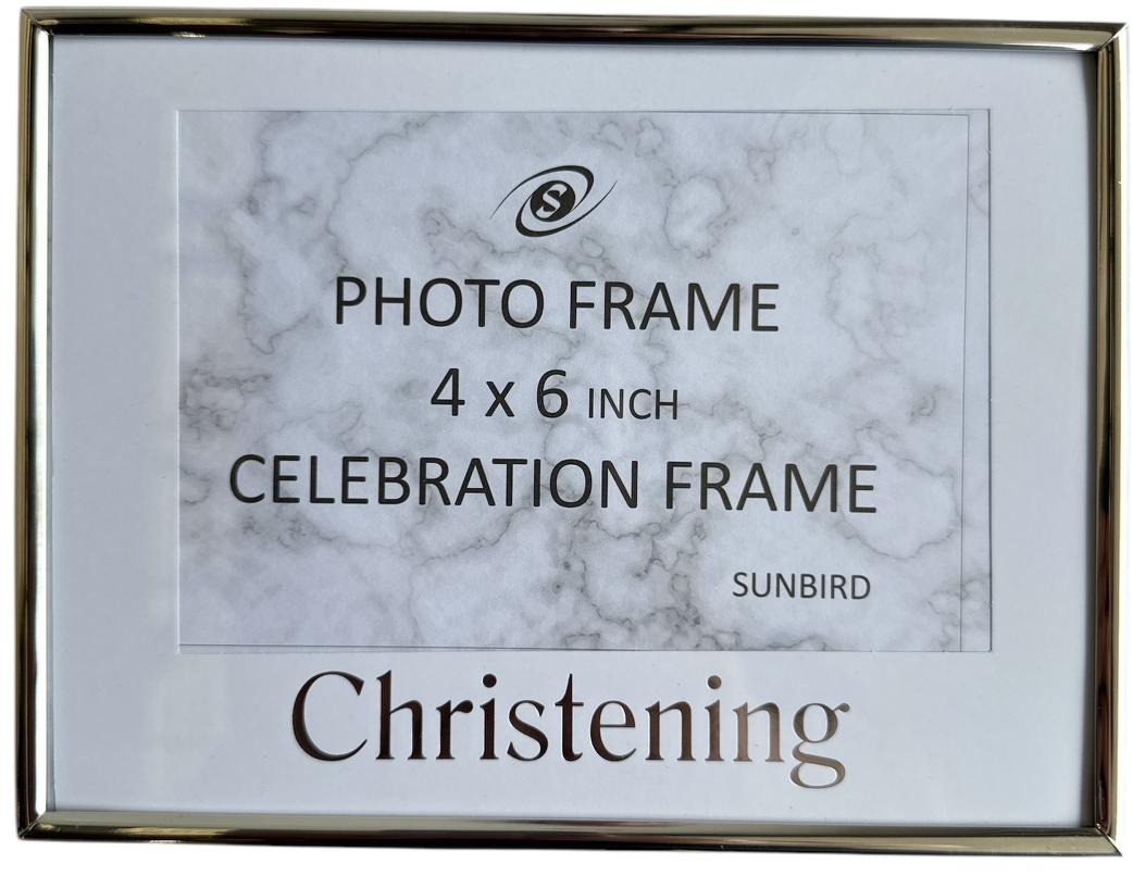 Christening Silver Photo Frame 4x6”