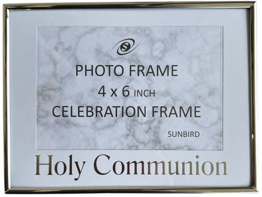 Holy Communion Silver Photo Frame 4x6”