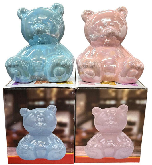 Pearl Teddy Bear Money Box 14cm
