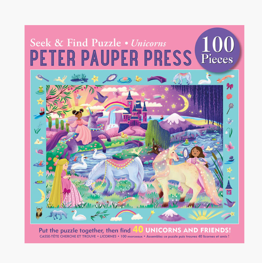 Unicorns Seek & Find 100-Piece Jigsaw Puzzle