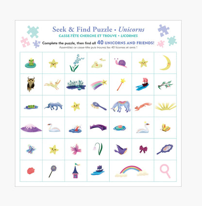 Unicorns Seek & Find 100-Piece Jigsaw Puzzle