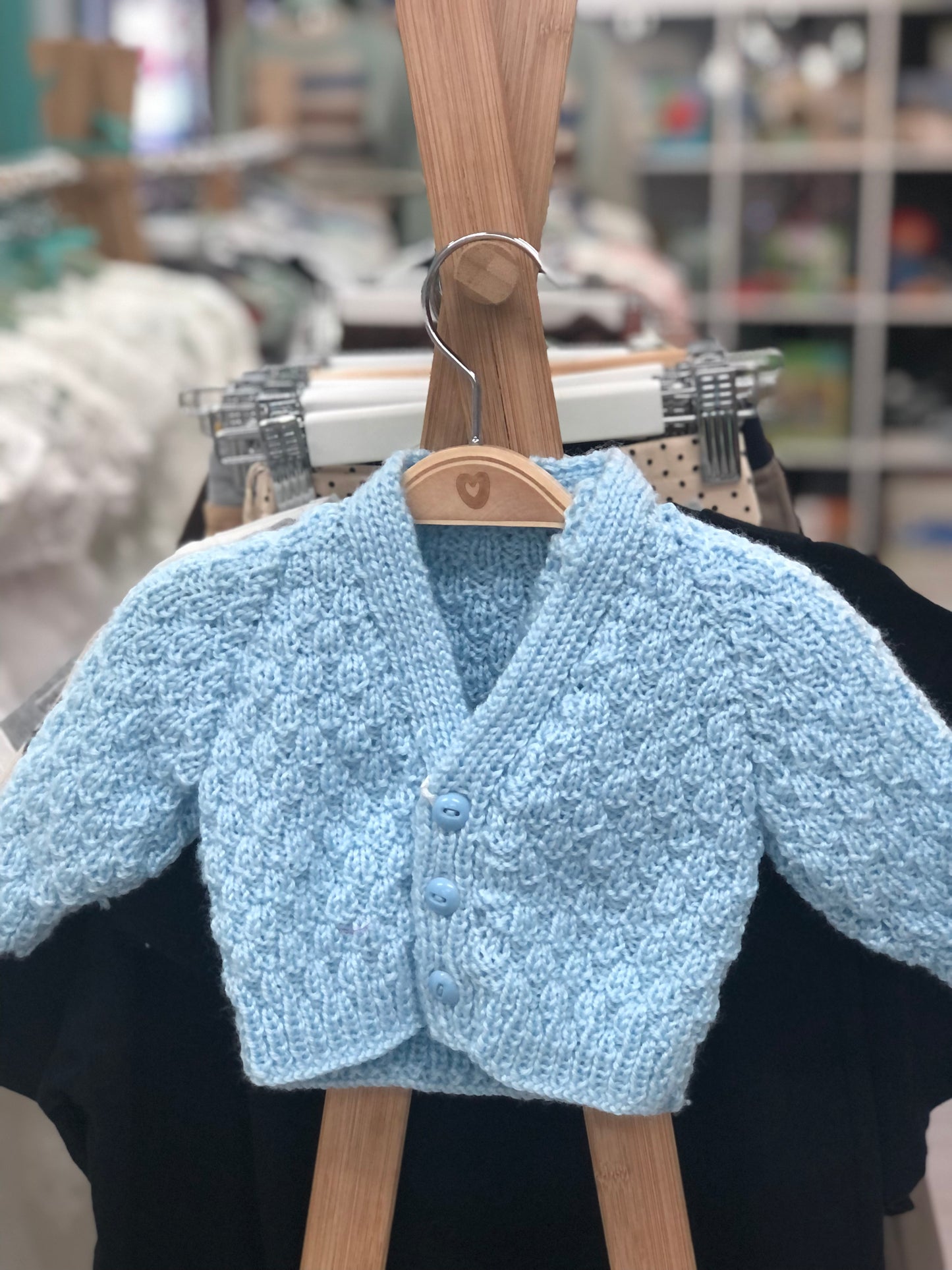 Cardigan and Beanie Hand Knitted Baby Gift Set