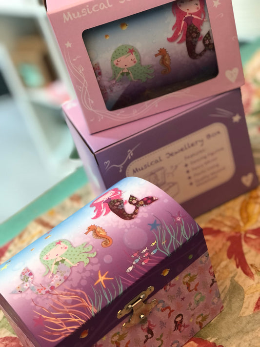 Dome Shape Musical Jewellery Box- Mermaid