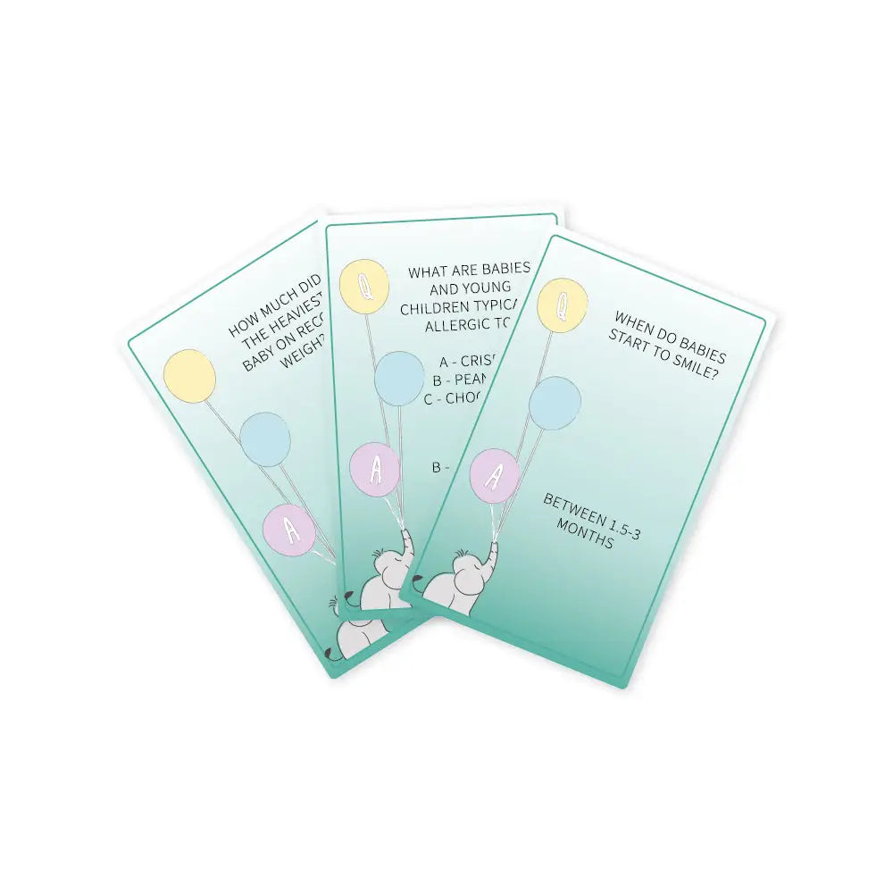 Baby Shower Trivia Card Game