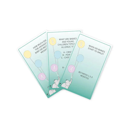 Baby Shower Trivia Card Game