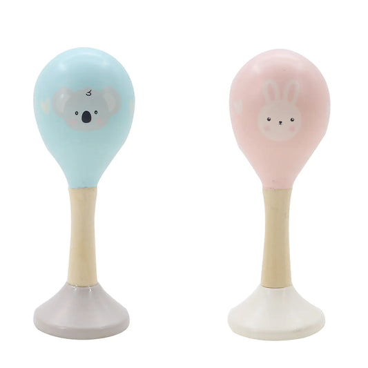 Wooden Koala & Bunny Baby Maraca's
