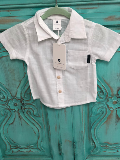 Korango Short Sleeve White Shirt