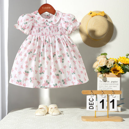 Spring Flower Smocked Dress