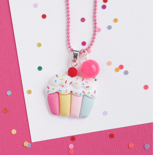 Cupcake with Sprinkles Necklace