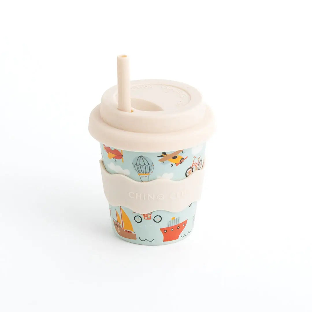Baby Chino Bamboo Reusable 4oz/8oz Cups & Straws from