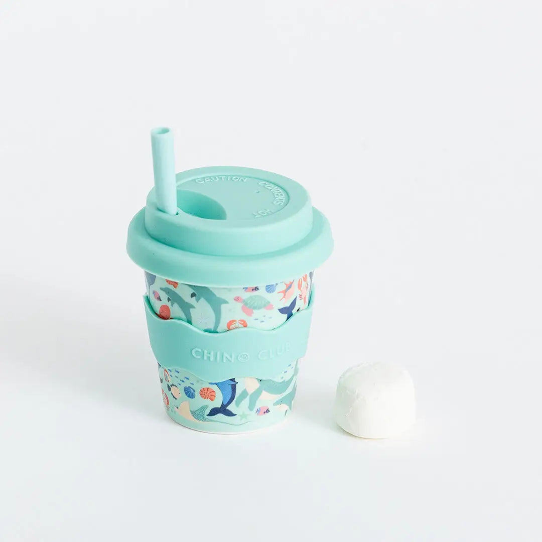 Baby Chino Bamboo Reusable 4oz/8oz Cups & Straws from
