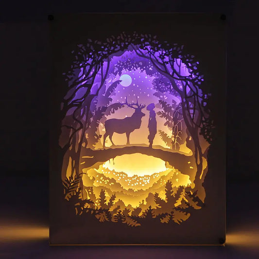 Deer and Boy Night Light