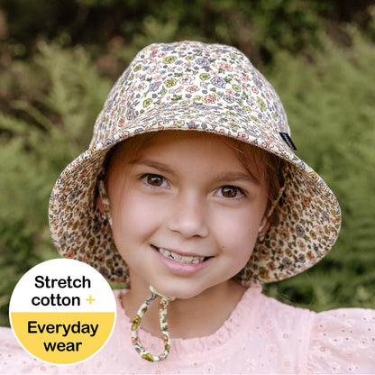 Ponytail Bucket Sun Hat - Floret