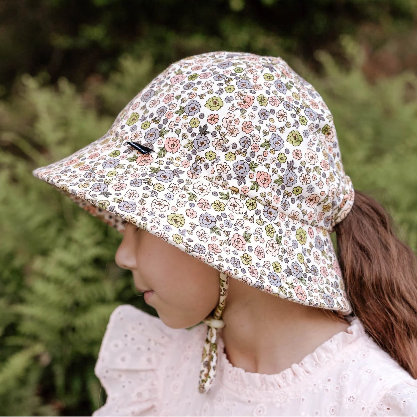 Ponytail Bucket Sun Hat - Floret