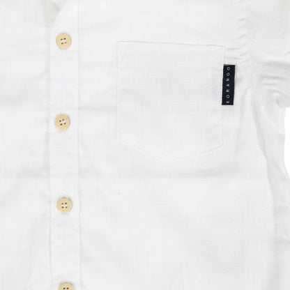 Korango Short Sleeve White Shirt